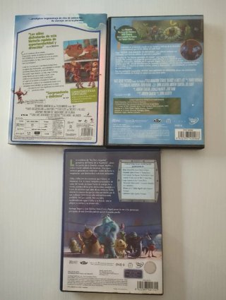 Lote 3 Películas DVD Antz Bichos Monstruos S.A.