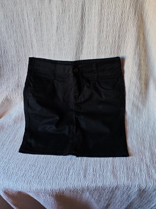 Pack 2 faldas tubo cortas negro beige talla M muje