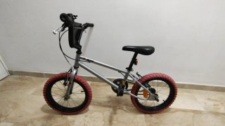 Bicicleta BMX 16 Wipe 500 Gris
