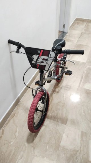 Bicicleta BMX 16 Wipe 500 Gris