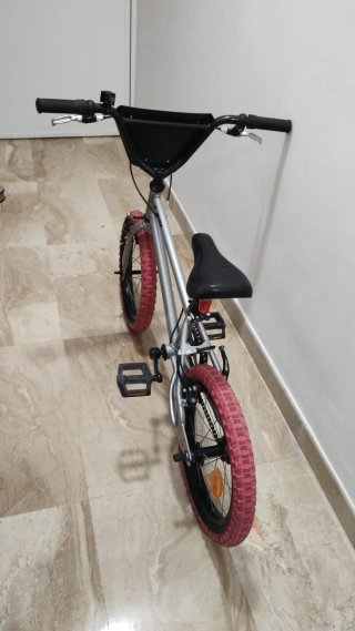 Bicicleta BMX 16 Wipe 500 Gris
