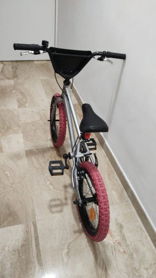 Bicicleta BMX 16 Wipe 500 Gris