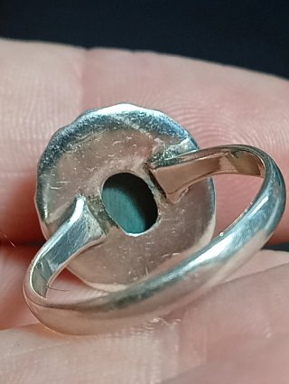 Anillo Plata Ley Malaquita