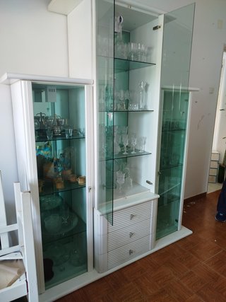 Mesa de Jantar Vidro e Base Mármore
