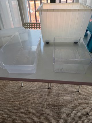 Lote Cajas Contenedoras y organizadoras d Plástico