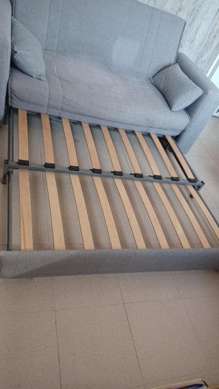 Sofá Cama Gris Tela