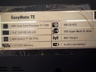 Ordenador Portátil Packard Bell Negro/Plata