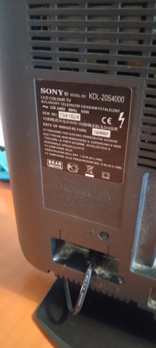Televisor Sony BRAVIA 20 pulgadas