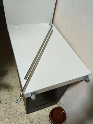 Escritorio Ikea Malm en forma de L blanco