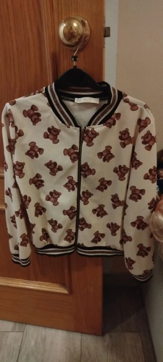 Chaqueta A&T ositos beige/marrón T 12/13