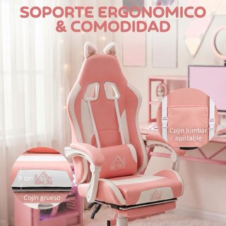 Silla Gaming Rosa HOMCOM
