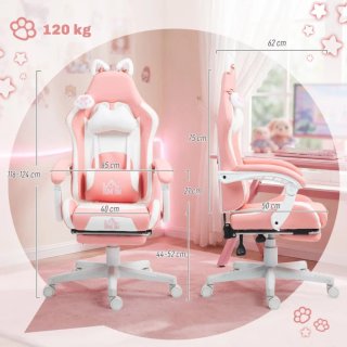 Silla Gaming Rosa HOMCOM