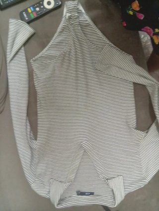 Body polo rayas manga larga