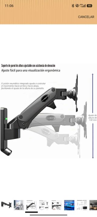 Soporte Monitor/TV Invision Pared 17-27 pulgadas