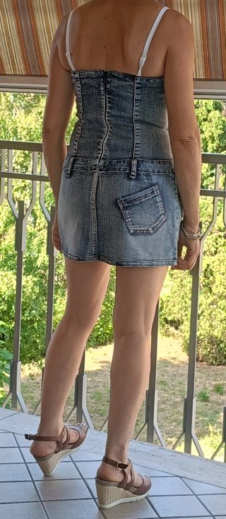 Tutina jeans elasticizzata donna S