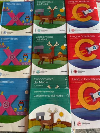 Lote de libros de cuarto  de E. Primaria.