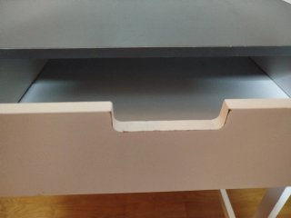 Escritorio moderno gris y blanco
