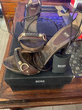 Sandalias de fiesta mujer Hugo Boss marrones