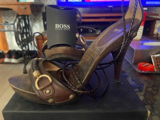 Sandalias de fiesta mujer Hugo Boss marrones