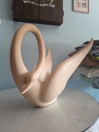 Centro de mesa cisne beige