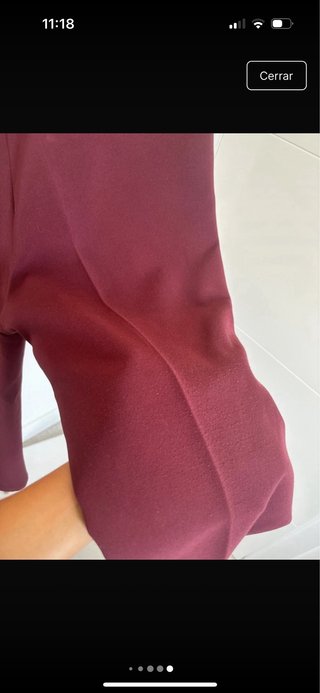 Pantalón tobillero Mango granate