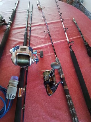 Set canne da pesca con mulinelli