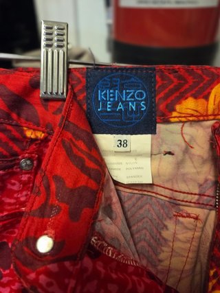Pantalones Kenzo talla 38 flores rojo