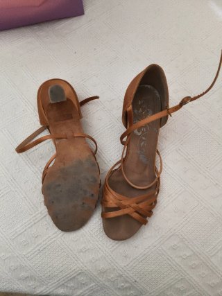 Zapatos de baile tacón medio talla 39