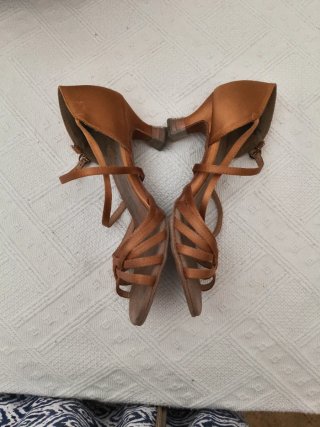 Zapatos de baile tacón medio talla 39