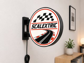 Cartel Luminoso LED Scalextric Doble Cara