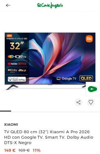 Xiaomi TV QLED 32 A Pro 2026 Google TV