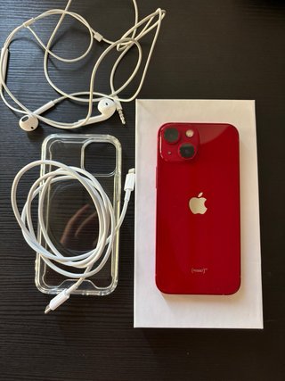 iPhone 13 Mini Rojo 128GB + Funda y Cable