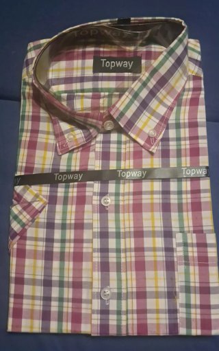 Camisa Topway cuadros talla 41 hombre