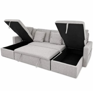 Sofá Chaise Longue Doble Gris