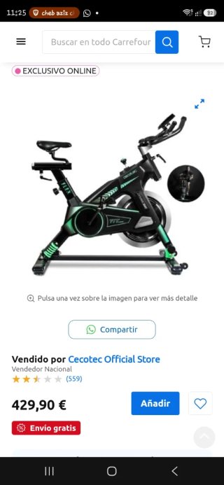 Bicicleta Spinning Cecotec FIT FLEX