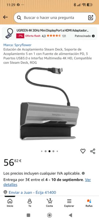Estación de Carga Compatible Steam Deck