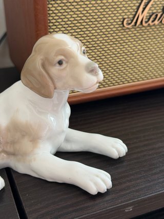Figura Lladró Perro Beagle Porcelana Vintage