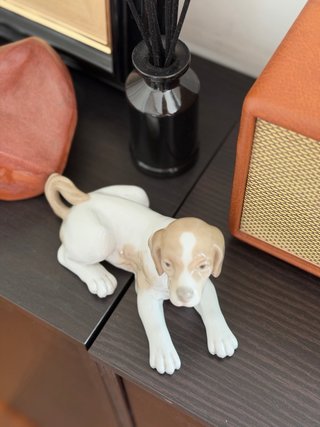 Figura Lladró Perro Beagle Porcelana Vintage