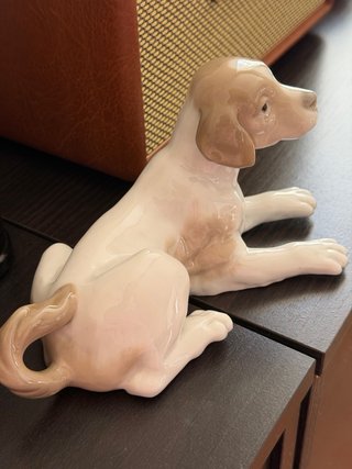 Figura Lladró Perro Beagle Porcelana Vintage
