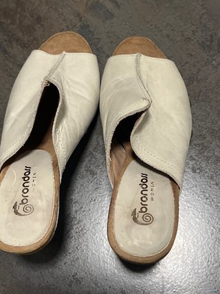 Sandalias Brondoss Tacon Marfil Talla 37