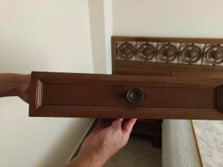 DORMITORIO ANTIGUO MADERA Y MÁRMOL – NO ENVÍO