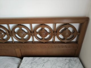 DORMITORIO ANTIGUO MADERA Y MÁRMOL – NO ENVÍO