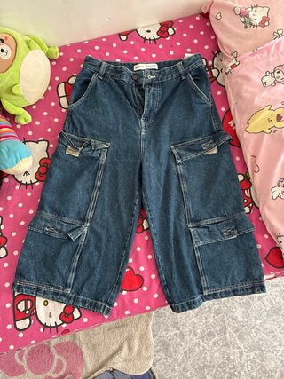 Pantalón cargo Bershka denim