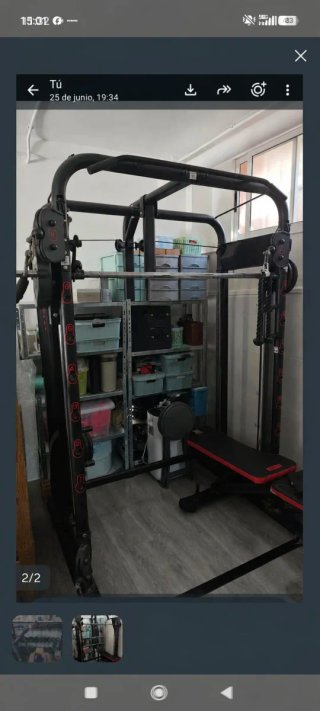Jaula de entrenamiento y banco