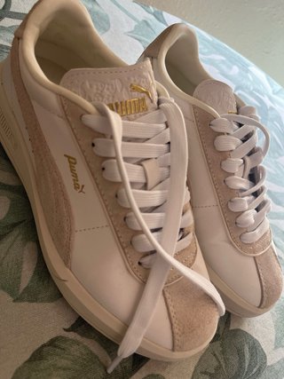 Bambas Puma blancas y beige T36