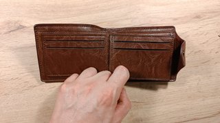 Cartera Marrón Hombre con Caja Original