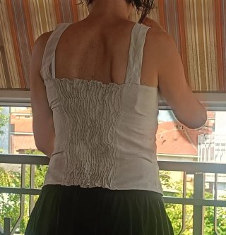 Top beige donna