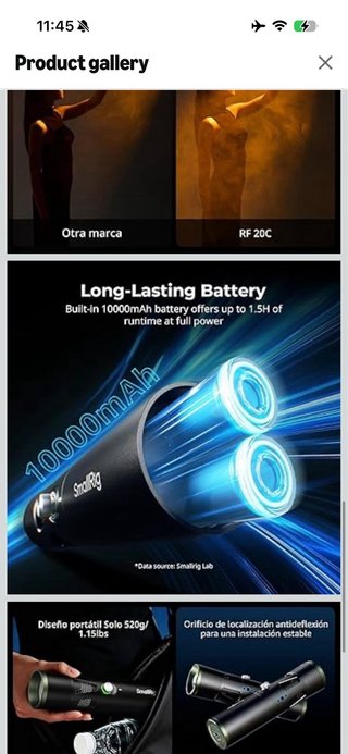 SMALLRIG RF20C Portable LED Photography Flashlight