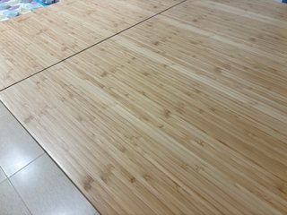 Mesa abatible extensible bambú y madera