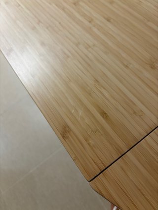Mesa abatible extensible bambú y madera